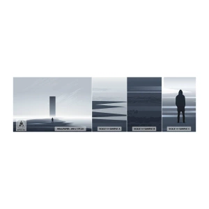 Fototapeta Próbka Samoprzylepna Deluxe Sticker - Szansa czy zagrożenie? - Minimalizm, Nowoczesny, Samotność - 100x30 cm