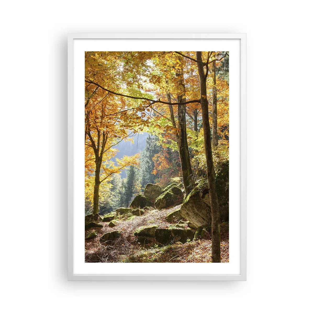 Plakat w białej ramie - Czas na odpoczynek - 50x70 cm