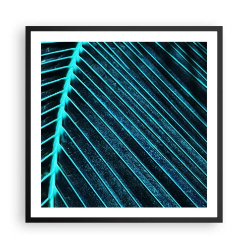 Plakat w czarnej ramie - Faktura zieleni - 60x60 cm