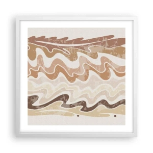 Plakat w białej ramie - Dobra energia – dobre emocje - 50x50 cm