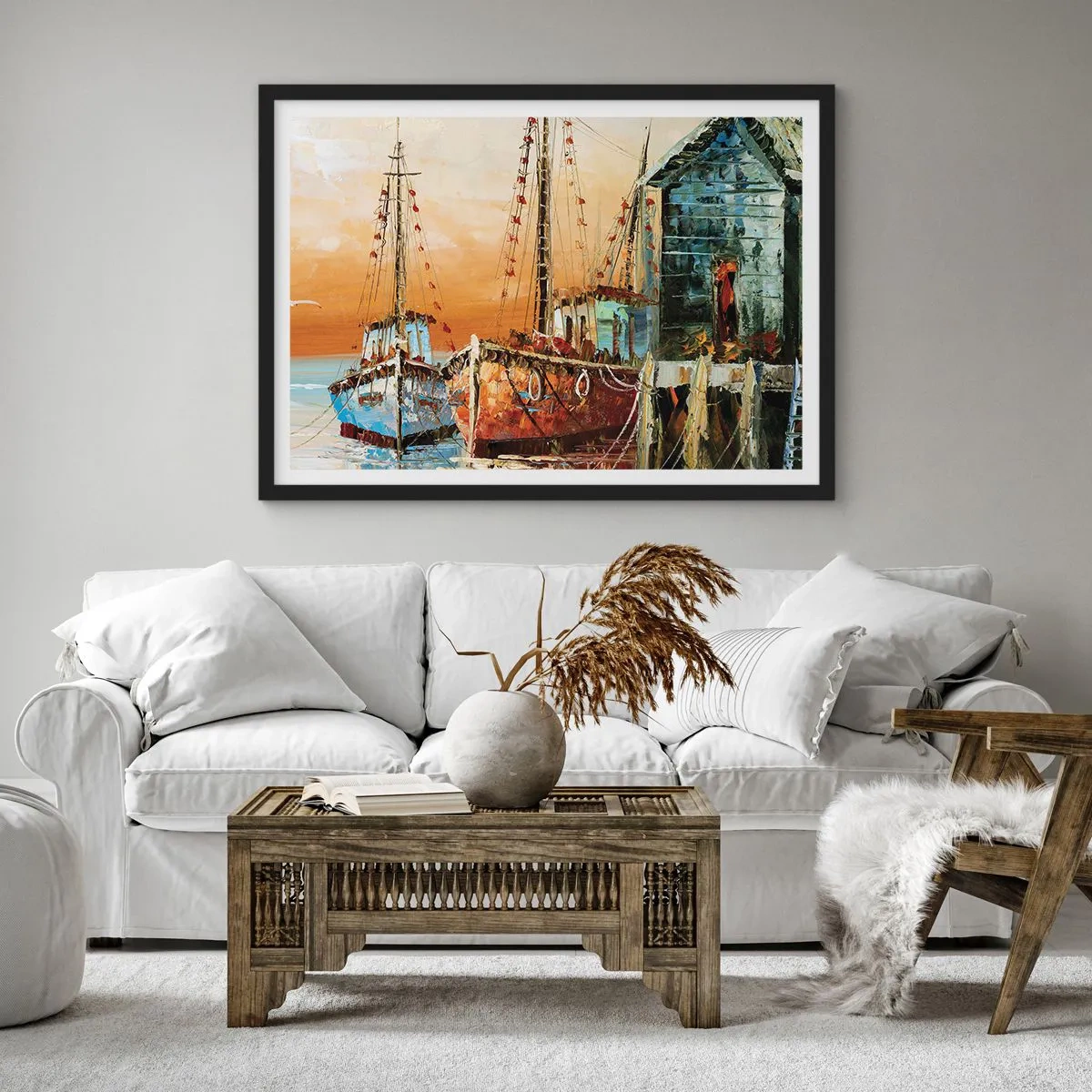 Plakat w czarnej ramie - Spokojny powrót - 50x40 cm