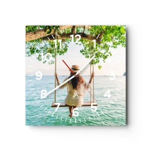 Zegar ścienny - Życie jest piękne - 30x30 cm