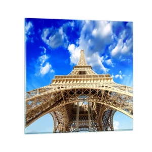 Obraz na szkle - Sięgając nieba i chmur - 30x30 cm