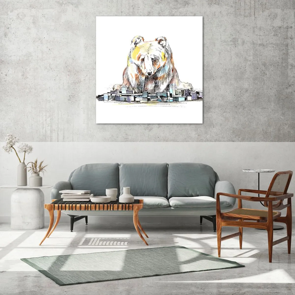Obraz na szkle - Jak można tak żyć? - 70x70 cm
