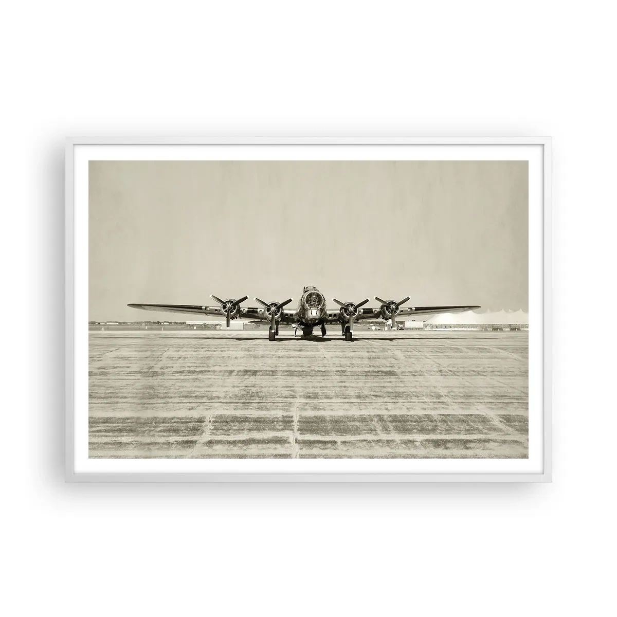 Plakat w białej ramie - Jak zawsze gotowy - 100x70 cm