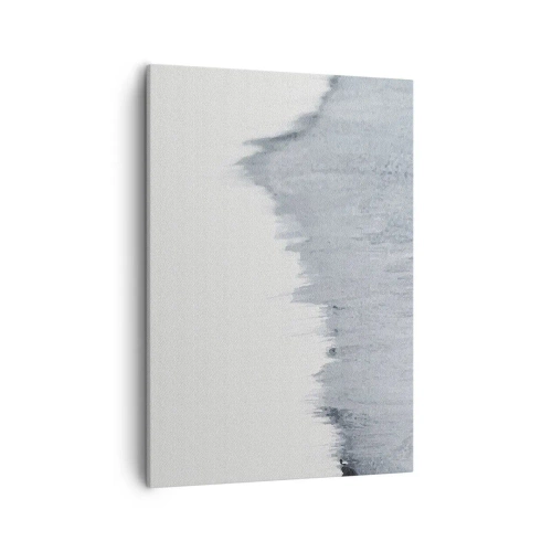 Obraz na płótnie - Subtelna abstrakcja w odcieniach szarości z delikatnym przejściem tonalnym - 50x70cm - Tajemniczy zapis - Nowoczesna dekoracja ścienna do salonu, kuchni i sypialni ARTTOR
