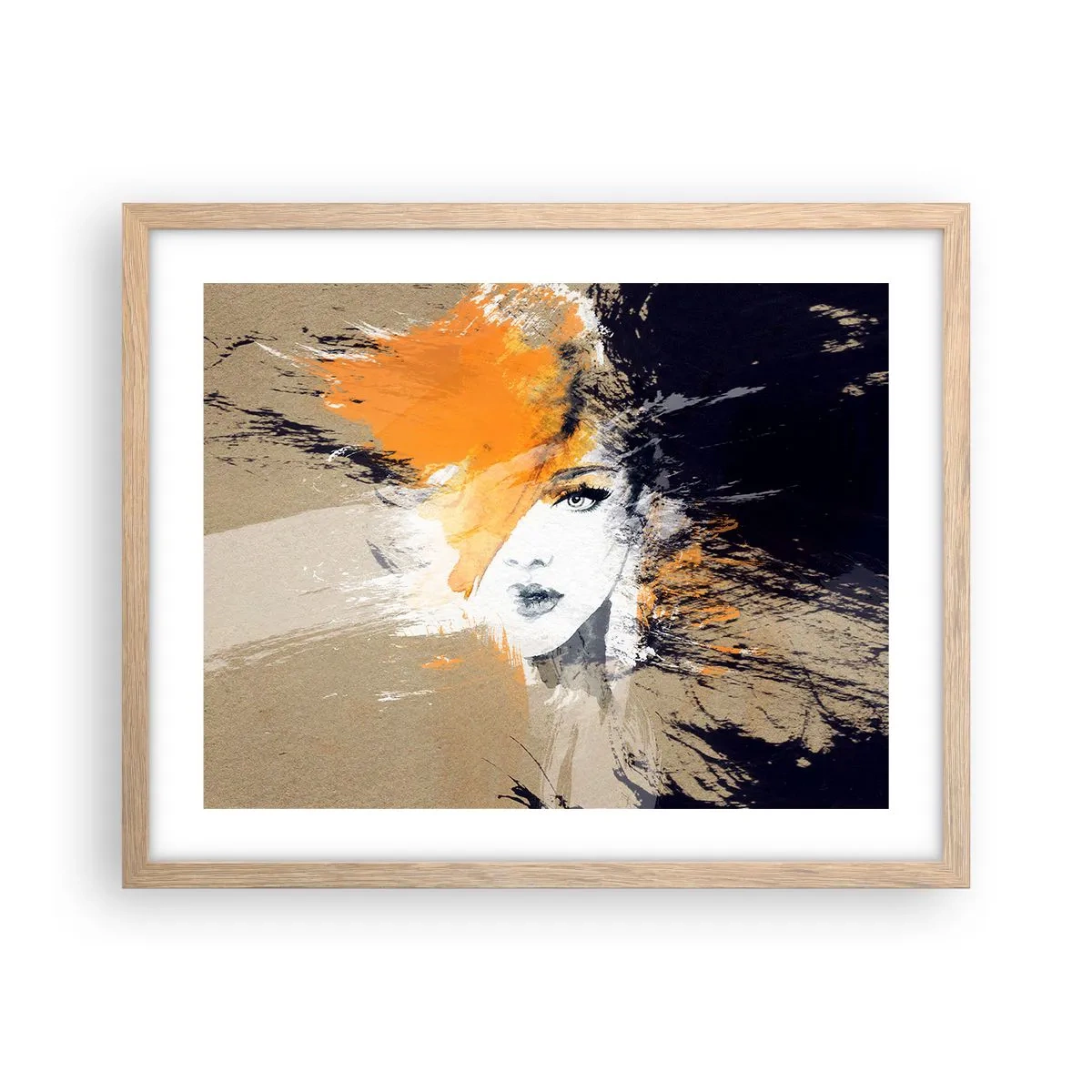 Plakat w ramie jasny dąb - I staje się światło - 50x40 cm