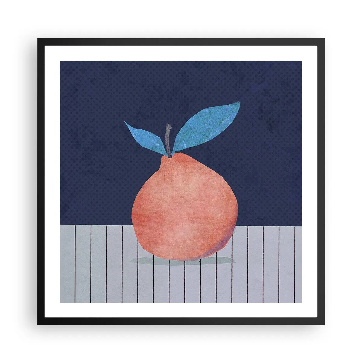 Plakat w czarnej ramie - Wypukłość i płaszczyzna - 60x60 cm