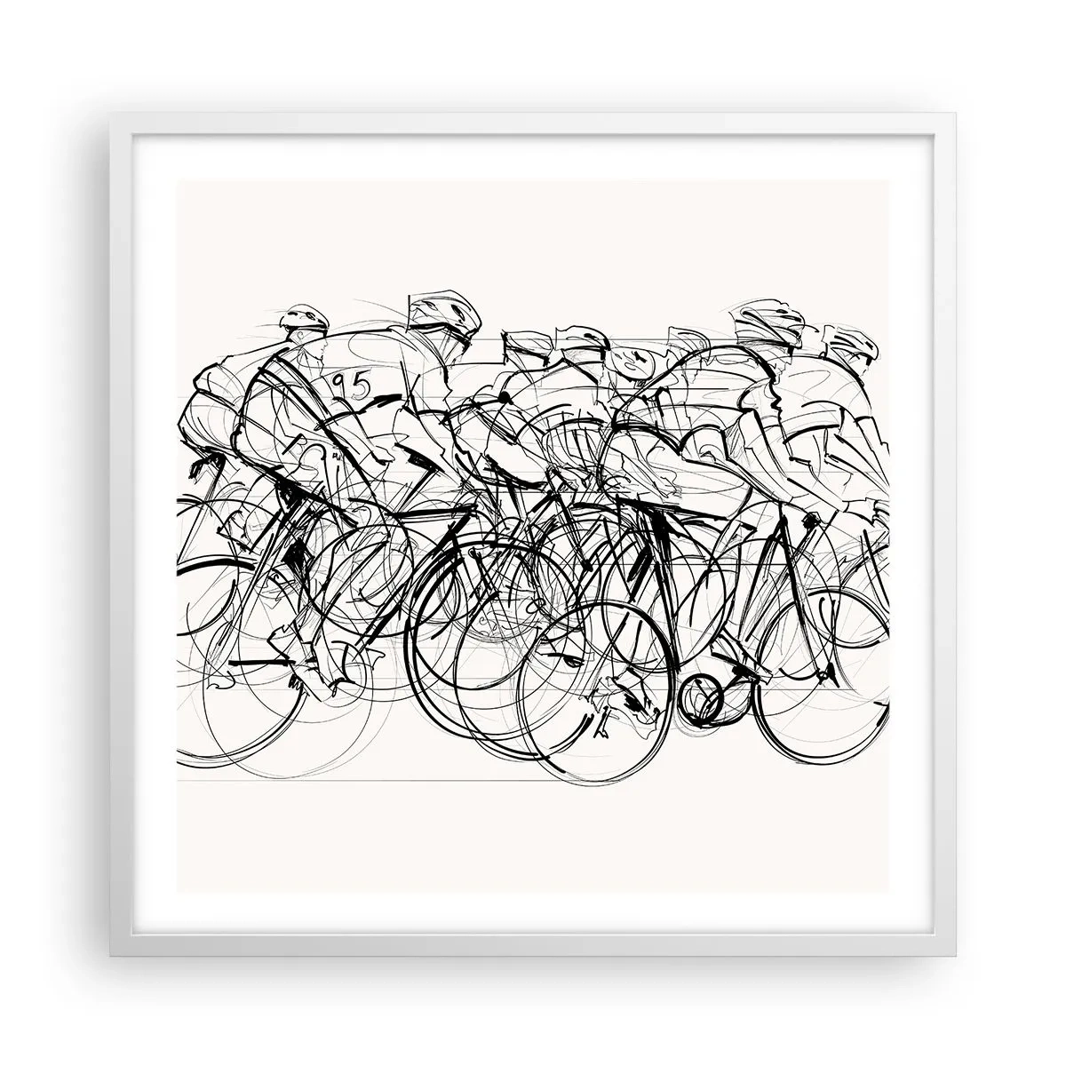 Plakat w białej ramie - Wespół w zespół - 60x60 cm