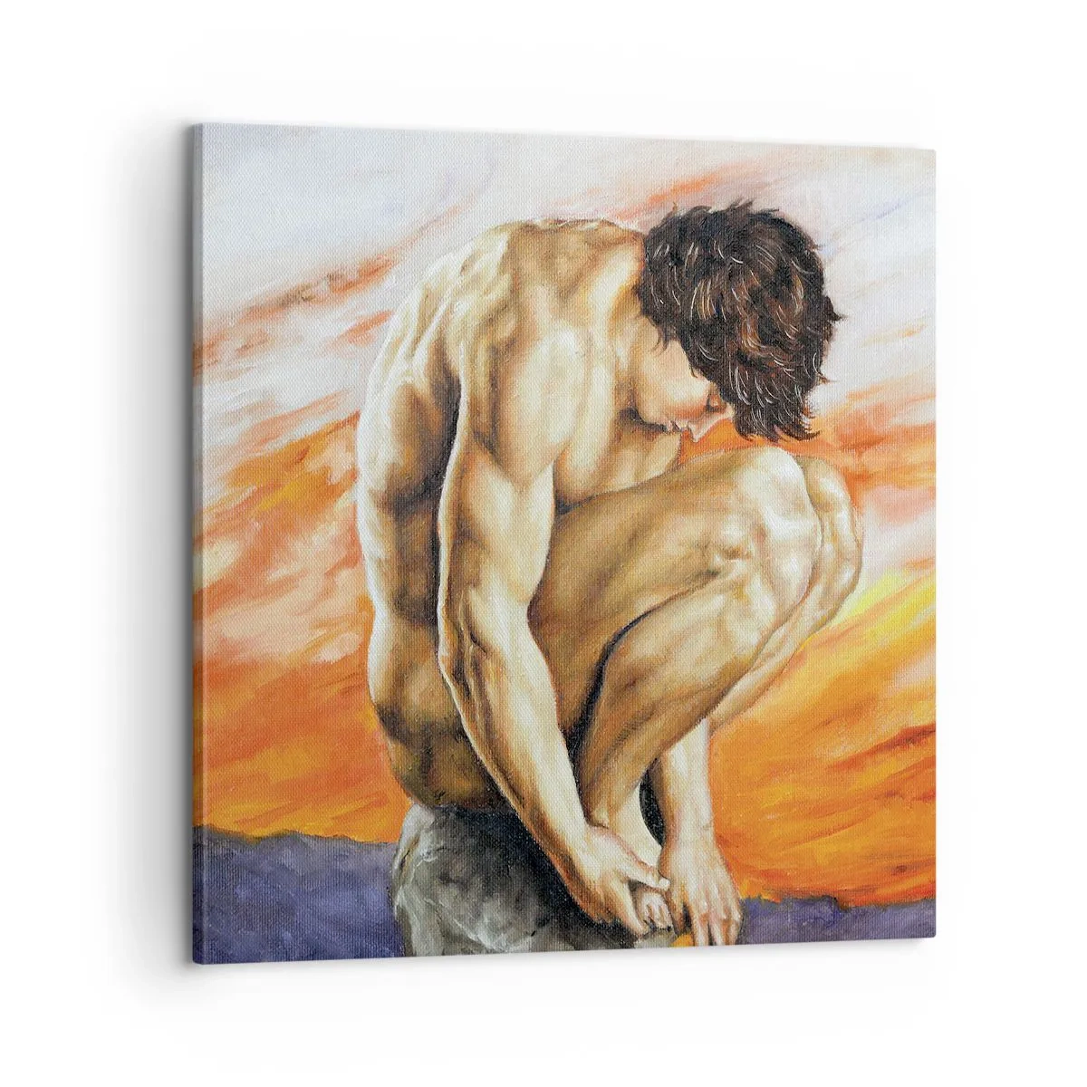 Obraz na płótnie - Zatopiony w sobie - 60x60 cm