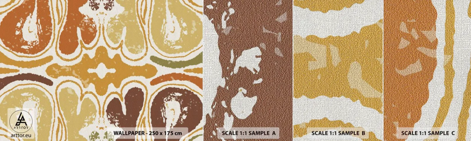 Fototapeta Próbka Premium Canvas - Abstrakcja sentymentalna - Postarzany, Boho, Sztuka - 100x30 cm