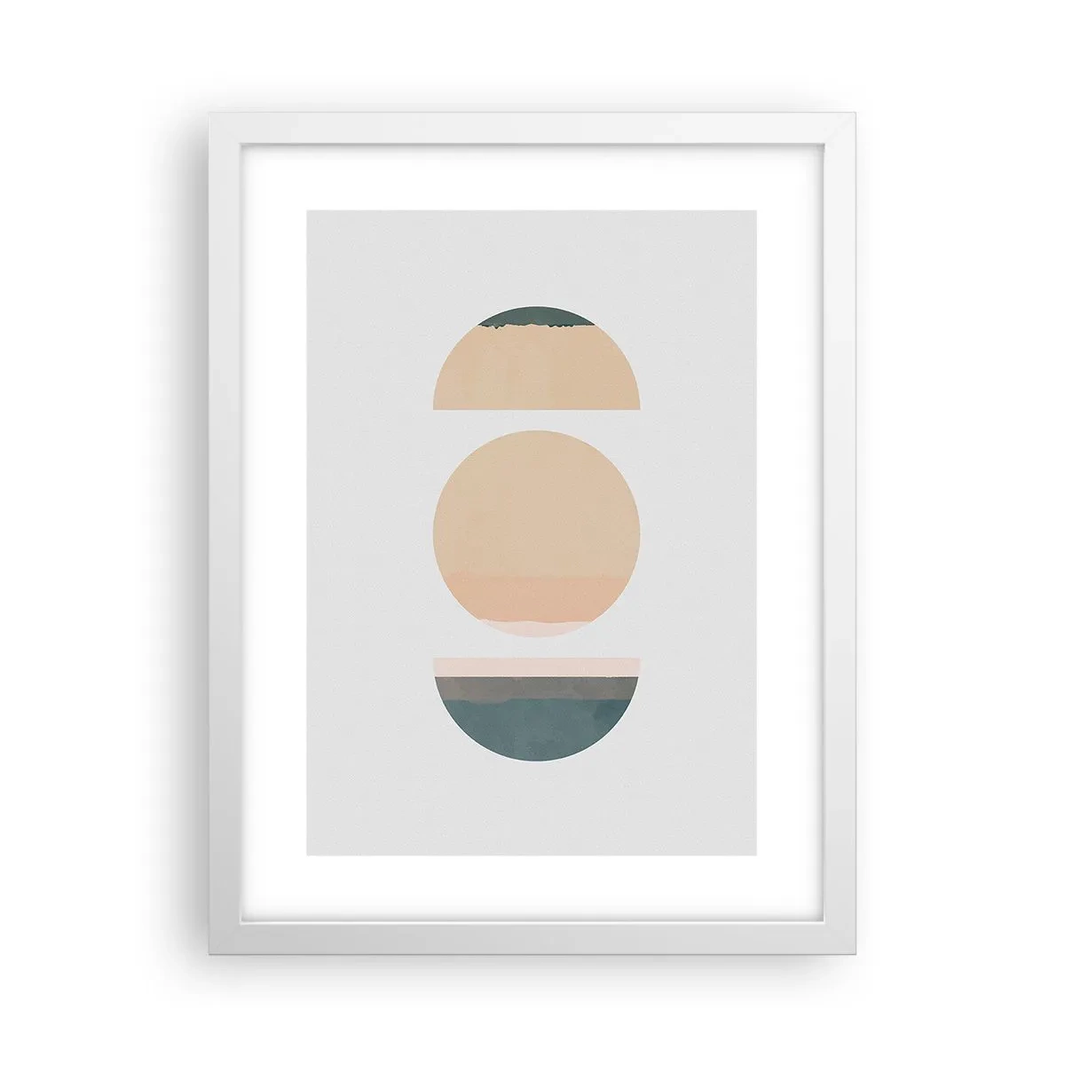 Plakat w białej ramie - Koło za kołem - 30x40 cm