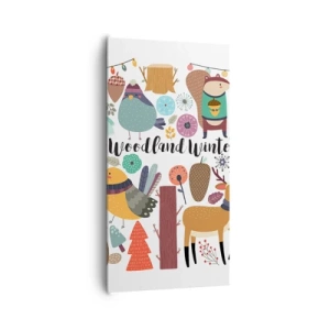 Obraz na płótnie - Bajkowe święta w lesie - 65x120 cm