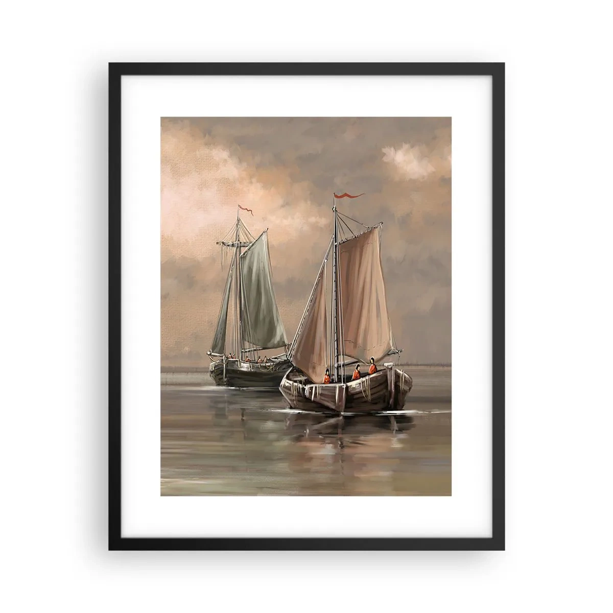 Plakat w czarnej ramie - Powrót żeglarzy - 40x50 cm
