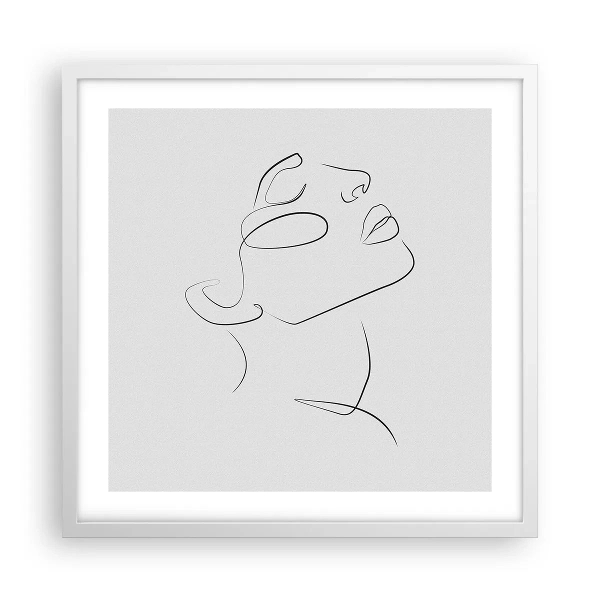 Plakat w białej ramie - Meandry marzenia - 50x50 cm