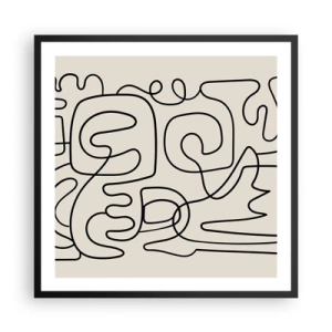 Plakat w czarnej ramie - Po śladzie - 60x60 cm