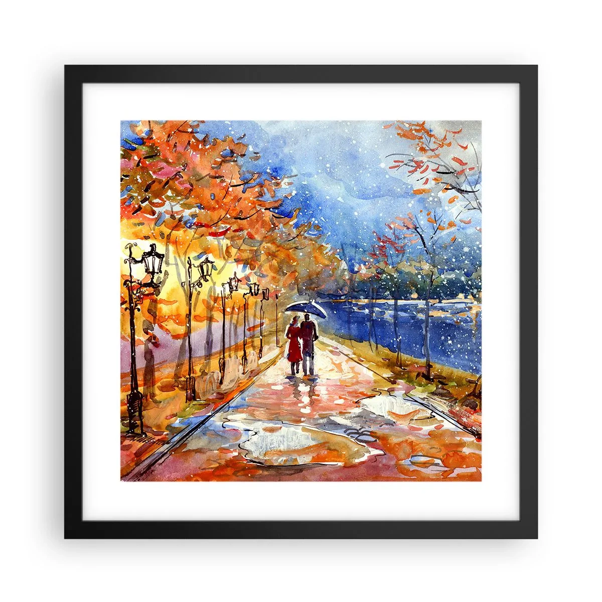 Plakat w czarnej ramie - Razem do granicy czasu - 40x40 cm