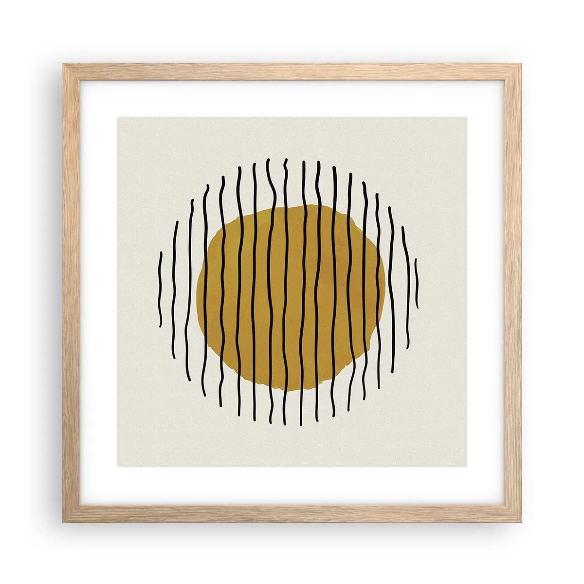 Plakat w ramie jasny dąb - Abstrakcja drżąca od żaru - 40x40 cm