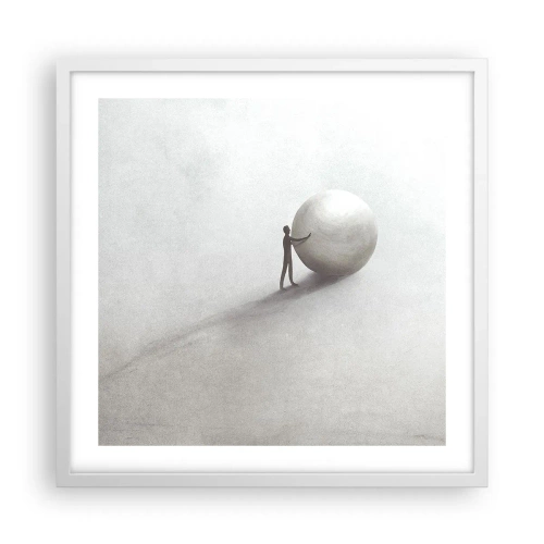 Plakat w białej ramie - Gra życia - 50x50 cm