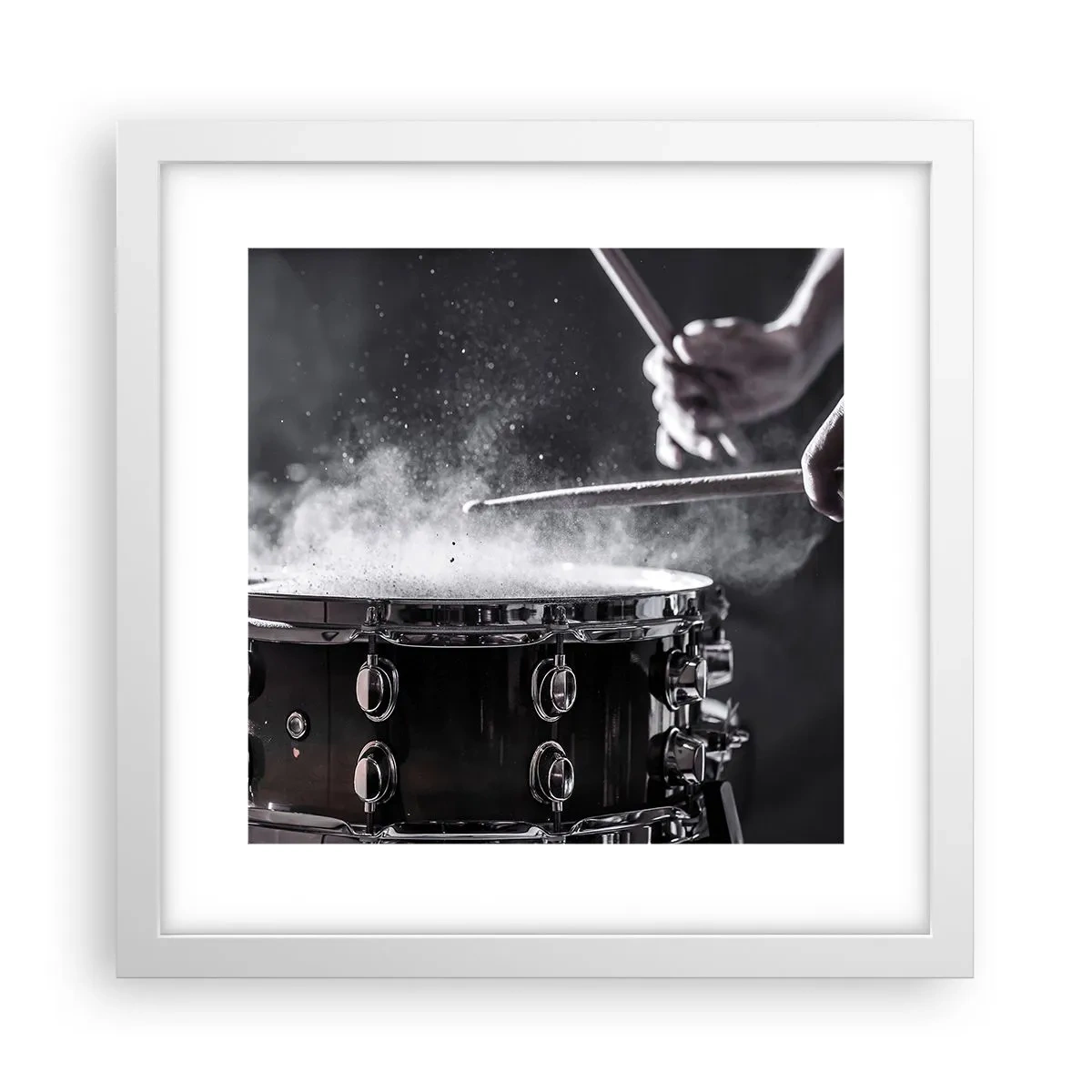 Plakat w białej ramie - Puls muzyki - 30x30 cm