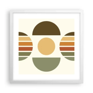 Plakat w białej ramie - W kolorach ziemi - 40x40 cm