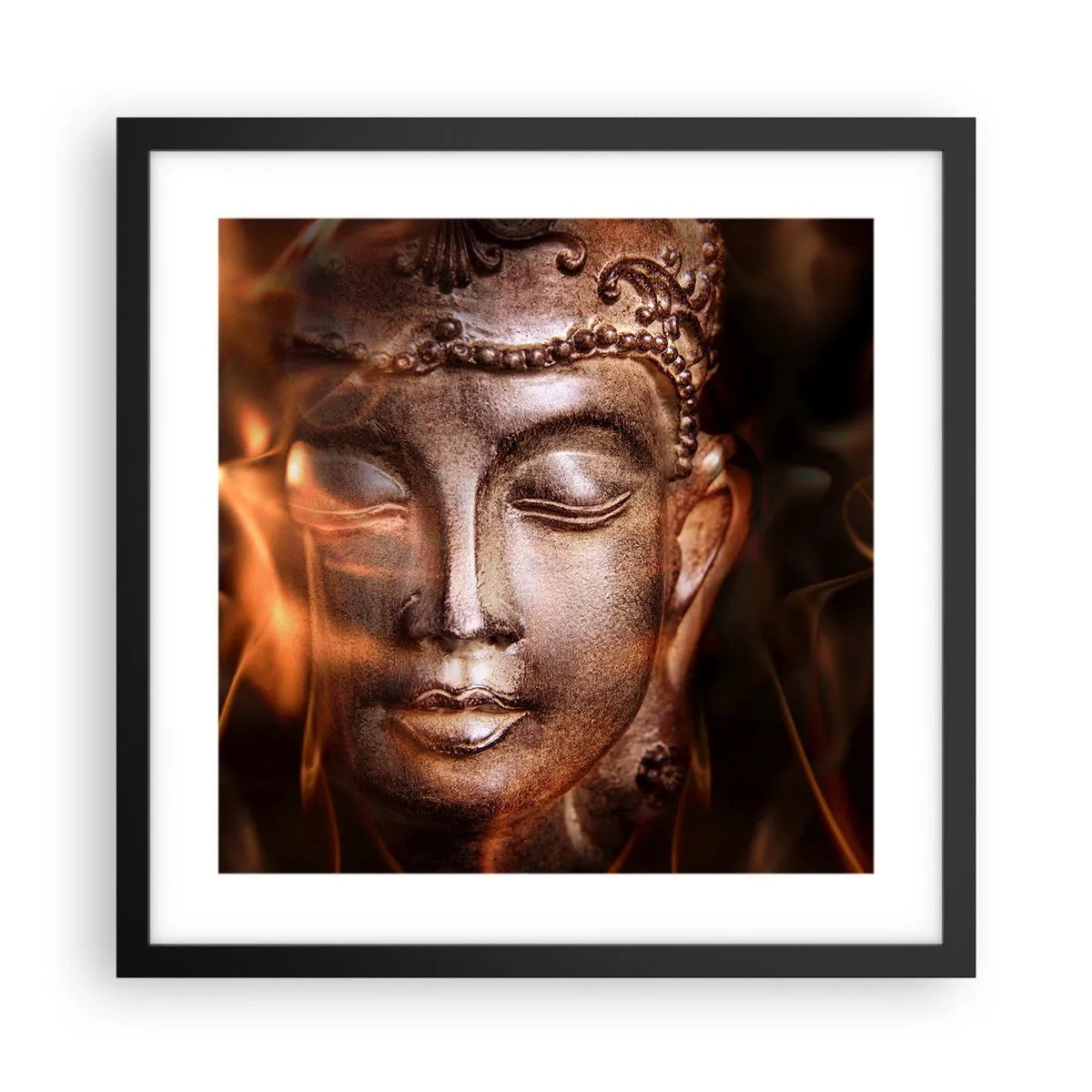 Plakat w czarnej ramie - Istnieje tylko tu i teraz - 40x40 cm