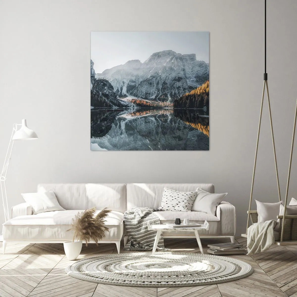 Obraz na płótnie - Lustrzany pejzaż - 60x60 cm