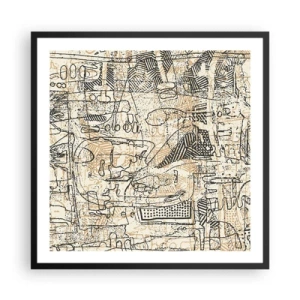 Plakat w czarnej ramie - Czeka na rozszyfrowanie - 60x60 cm