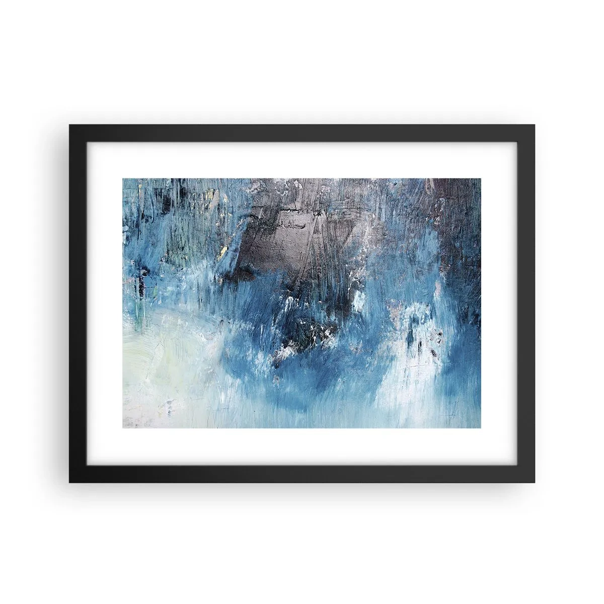 Plakat w czarnej ramie - Błękitna rapsodia - 40x30 cm