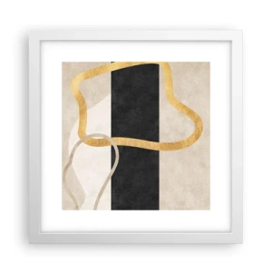Plakat w białej ramie - Kształty zapętlone - 30x30 cm