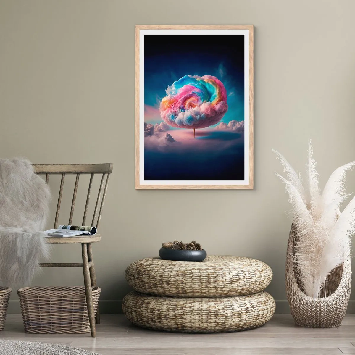Plakat w ramie jasny dąb - Sen o wesołym miasteczku - 70x100 cm