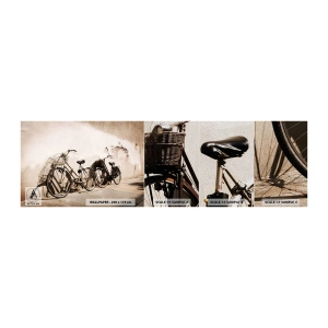 Fototapeta Próbka Premium Sand - Niezapomniany urok przeszłości - Rower, Podróż, Vintage - 100x30 cm
