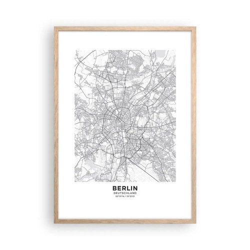 Plakat w ramie jasny dąb - Kwiat Berlina - 50x70 cm