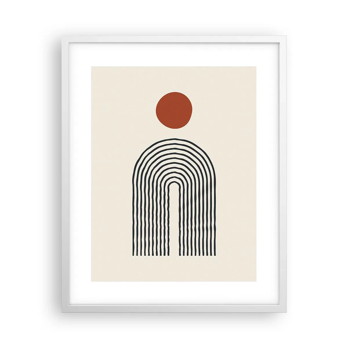 Plakat w białej ramie - Magnetyzm kształtów i barw - 40x50 cm