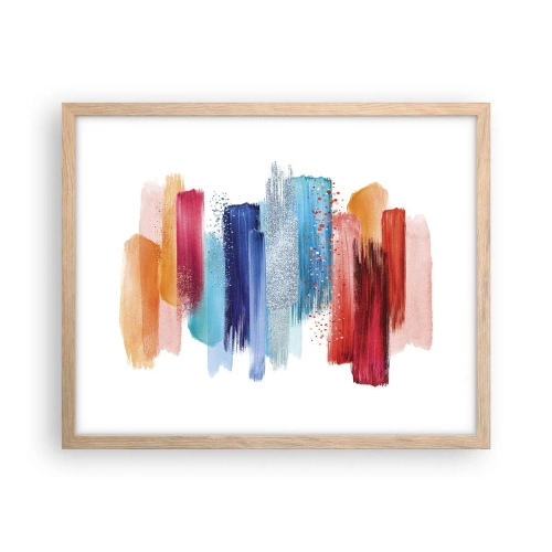 Plakat w ramie jasny dąb - W górę i w dół - 50x40 cm