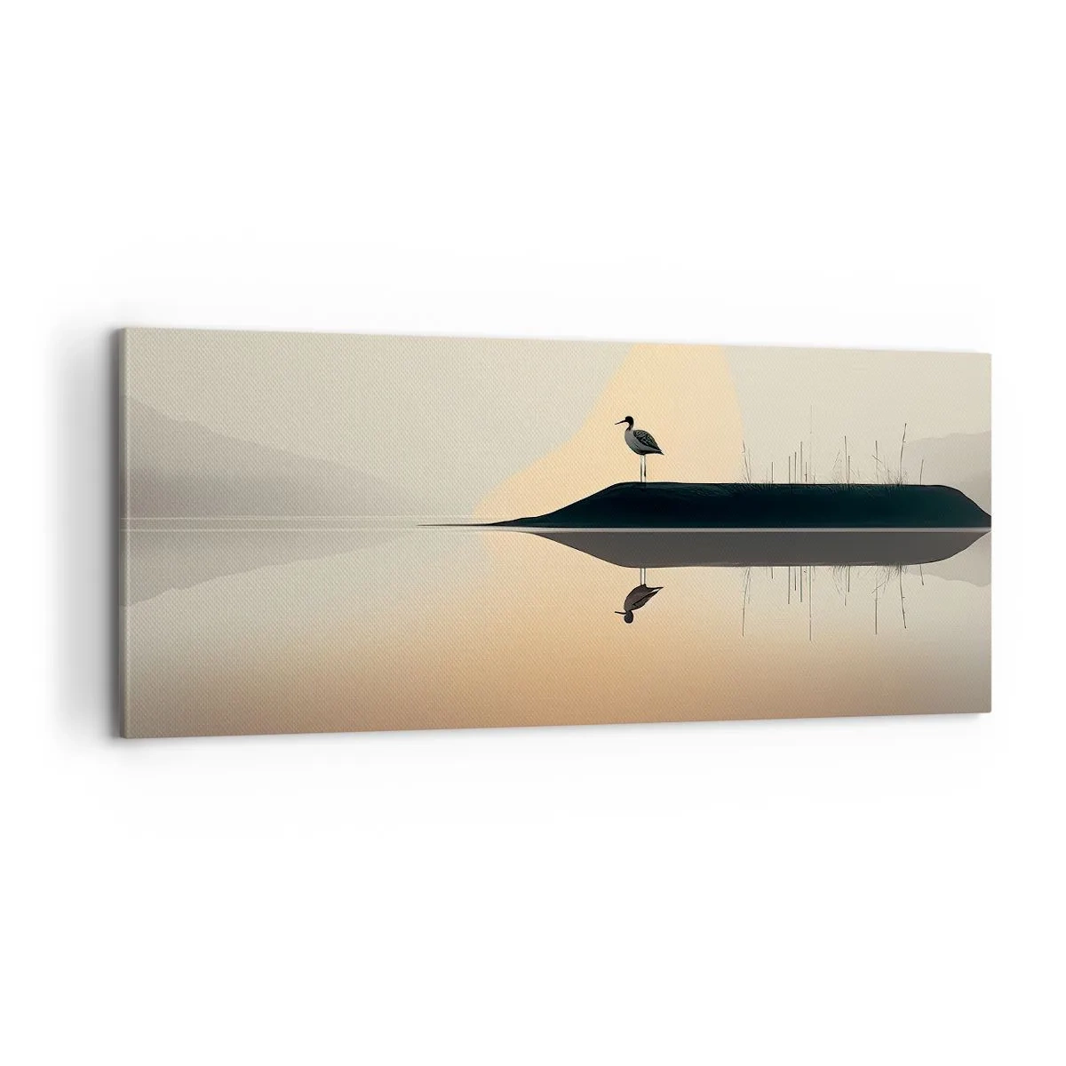 Obraz na płótnie - Pan na jeziorze - 100x40 cm