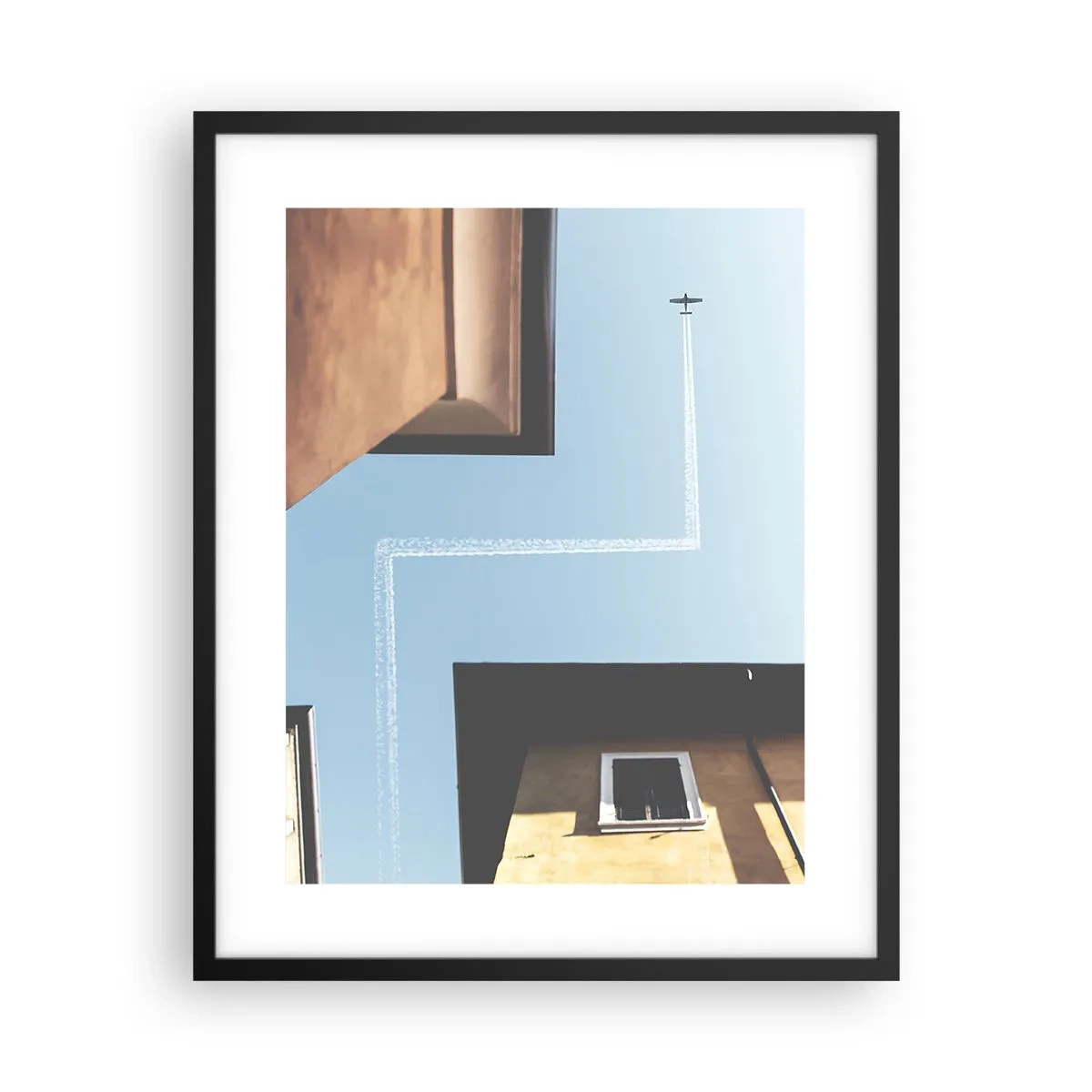 Plakat w czarnej ramie - Ponad miejskim labiryntem - 40x50 cm