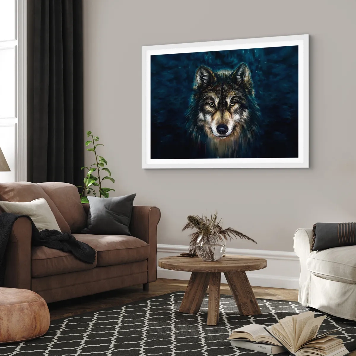 Plakat w białej ramie - Alfa? I omega - 91x61 cm