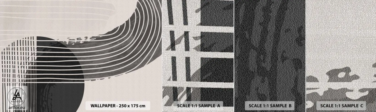 Fototapeta Próbka Premium Canvas - Tam i z powrotem - Minimalizm, Abstrakcja, Sztuka - 100x30 cm