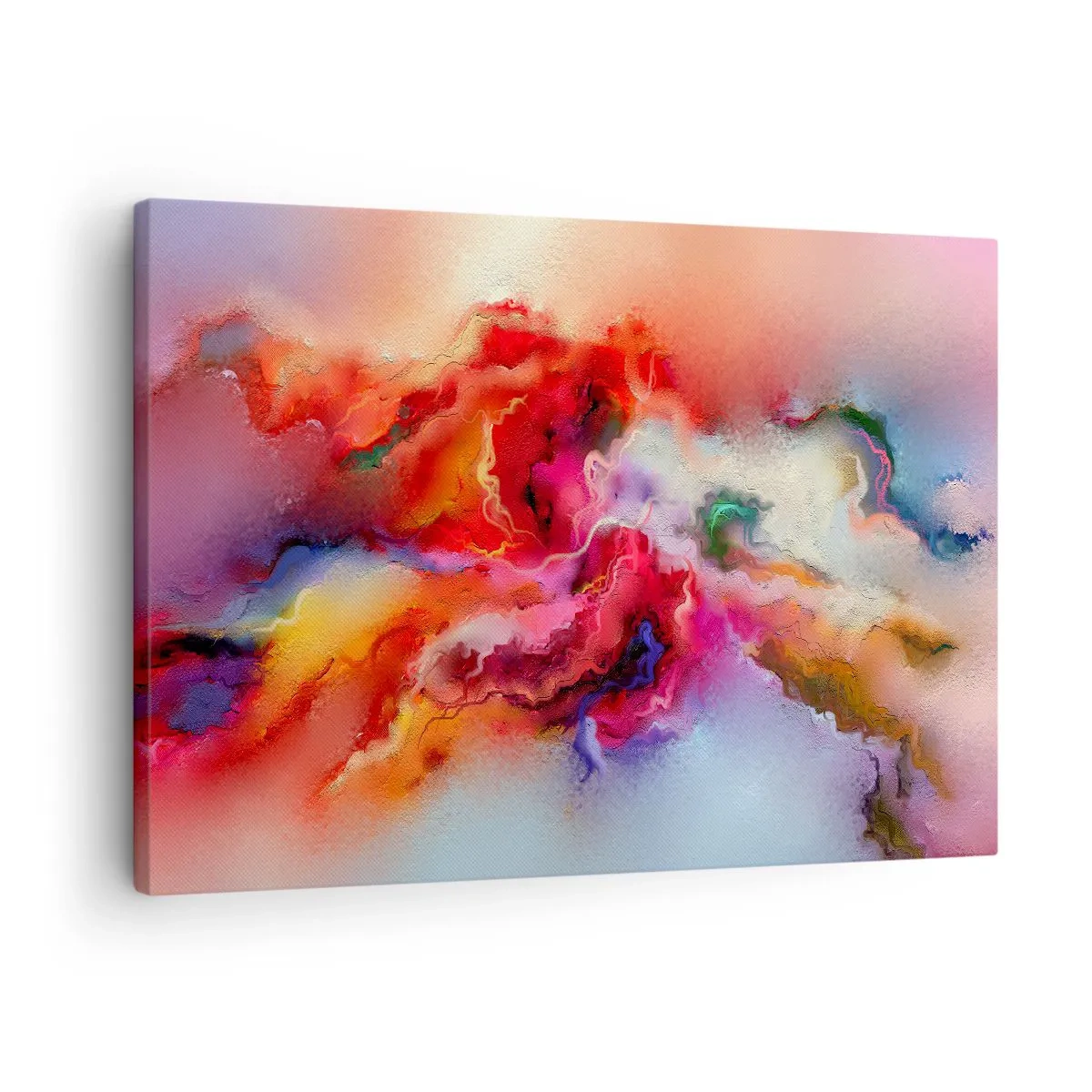 Obraz na płótnie - Kolorowa abstrakcja o dynamicznej kompozycji - 70x50cm - Jak pochwycić marzenia - dym - Nowoczesna dekoracja ścienna do salonu i sypialni ARTTOR