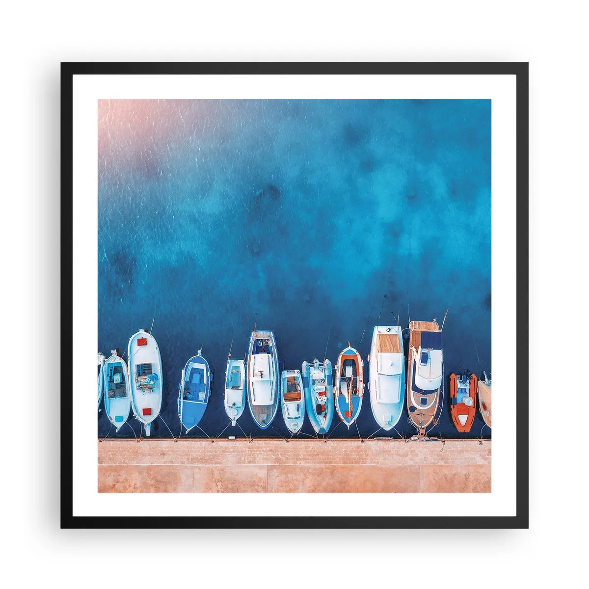 Plakat w czarnej ramie - W jednym rzędzie - 60x60 cm