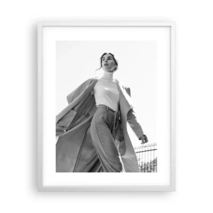 Plakat w białej ramie - Idziesz ze mną? - 40x50 cm