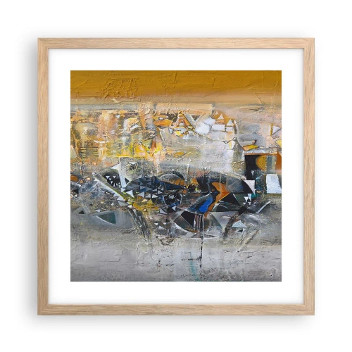 Plakat w ramie jasny dąb - Wszystko się poukłada - 40x40 cm