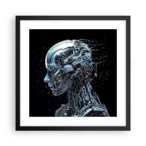 Plakat w czarnej ramie - Technologia jest kobietą - 40x40 cm