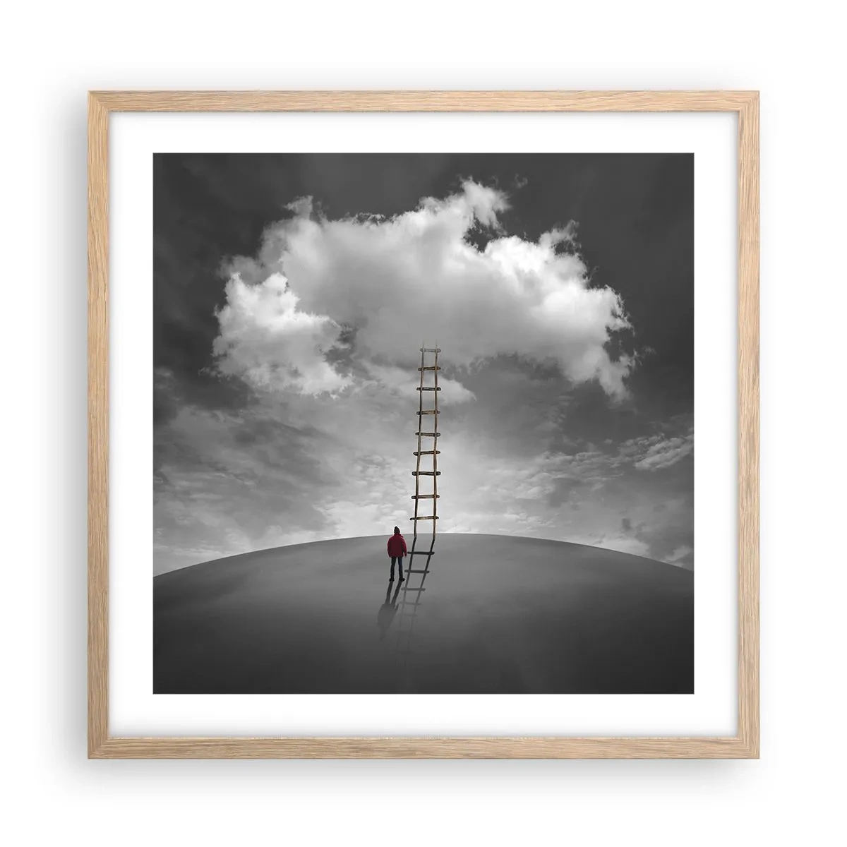 Plakat w ramie jasny dąb - Wszystko możliwe - 50x50 cm