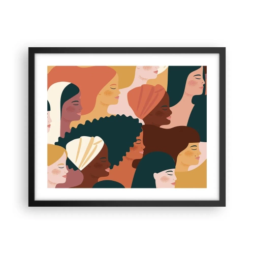 Plakat w czarnej ramie - Tylko kobiecość - 50x40 cm