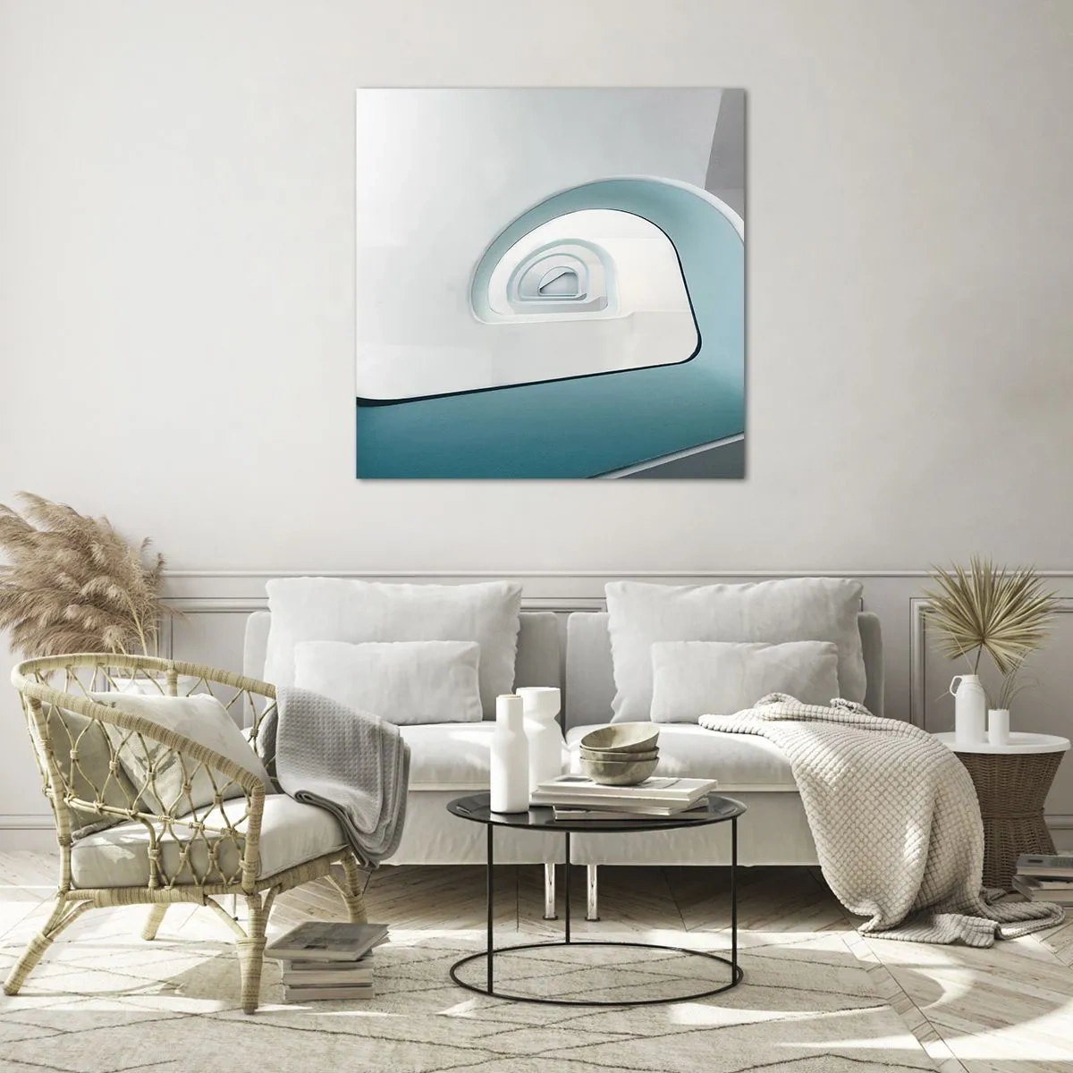 Obraz na szkle - Do dna błękitu - 50x50 cm