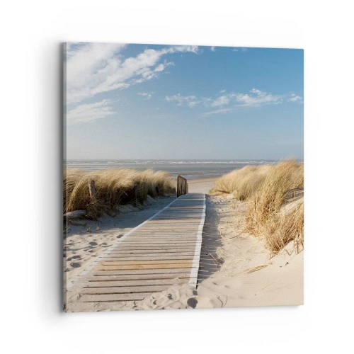 Obraz na płótnie - Za wydmą, w szumie traw - 70x70 cm