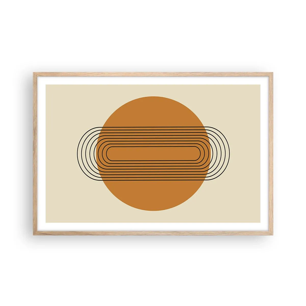 Plakat w ramie jasny dąb - Plan doskonały - 91x61 cm