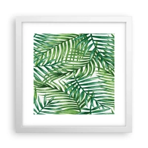 Plakat w białej ramie - Pod zielonym baldachimem - 30x30 cm